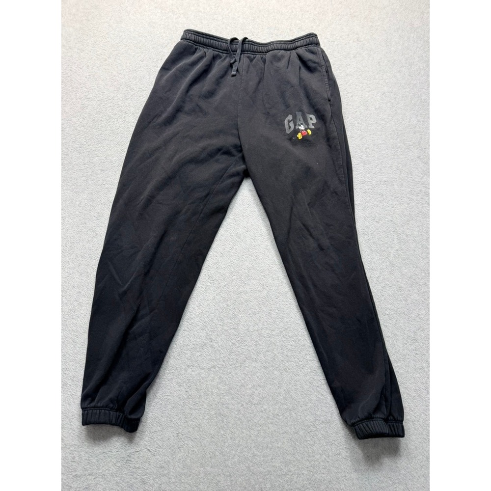 Gap Disney Mickey Mouse Sweatpants Black Joggers Womens Medium
